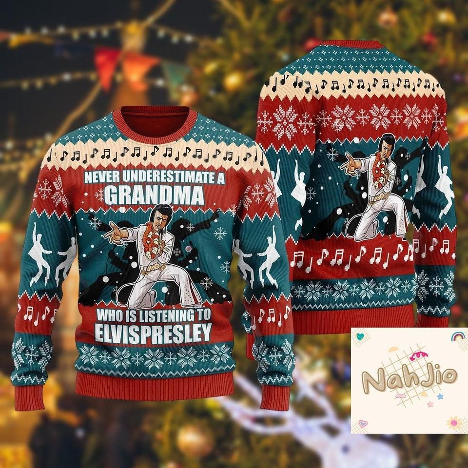 Christmas Elvis Presley Sweater, Elvis Presley Ugly Xmas Sweater