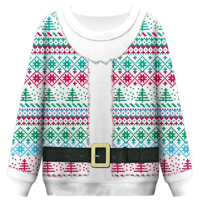 Christmas Faux Suit Ugly Christmas Sweater Adult 3D Funny Matching for family