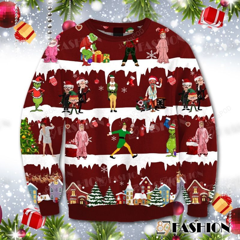 Christmas Films Ugly Christmas Sweater Adult 3D Funny Matching for family