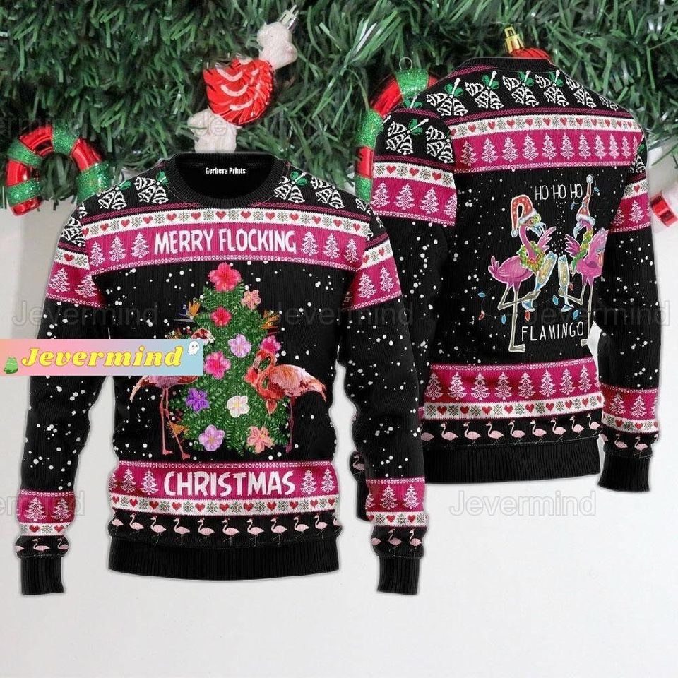 Christmas Flamingo Sweater Gift