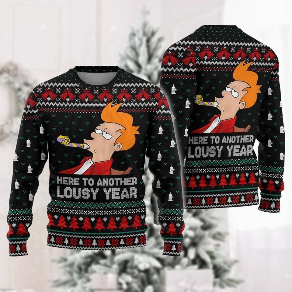 Christmas Futurama Ugly Sweater, Philip J Fry Christmas Sweatshirt