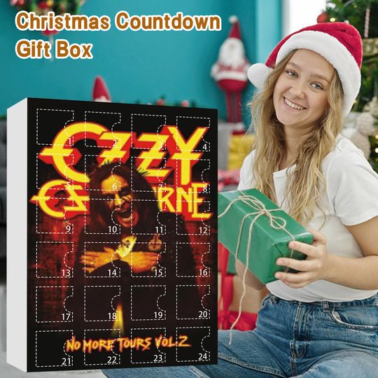 Christmas Gift Acrylic 24pcs Advent Calendar Box Ozzy Osbourne Motorcycle Bell Keychain 24 Day Countdown Calendar - Image 8