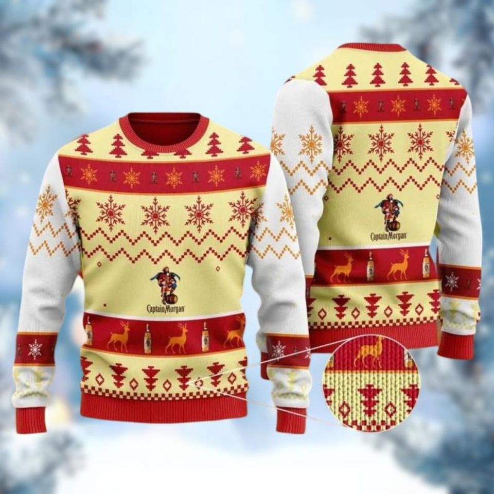 Christmas Gift, Captain Morgan Sweater, Captain Morgan Rum Ugly Sweater