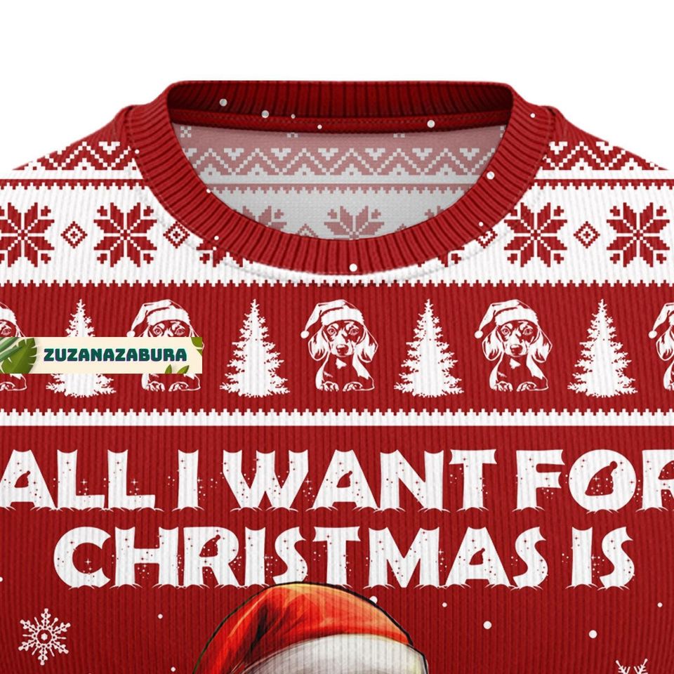 Christmas Gift, Dachshund Christmas Sweater, Dachshund Gift - Image 2