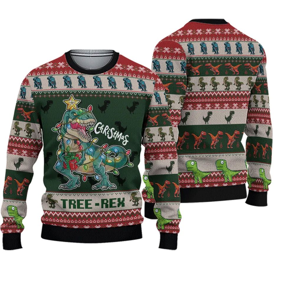 Christmas Gift, Dinosaur Sweater