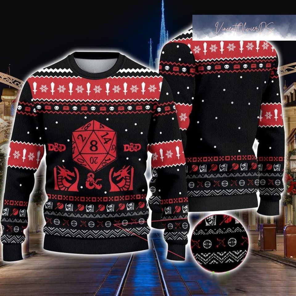 Christmas Gift, Dungeons And Dragons Xmas Christmas Sweater