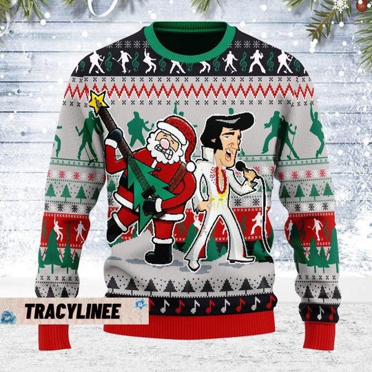 Christmas Gift, Elvis Christmas 3D Sweater - Image 5