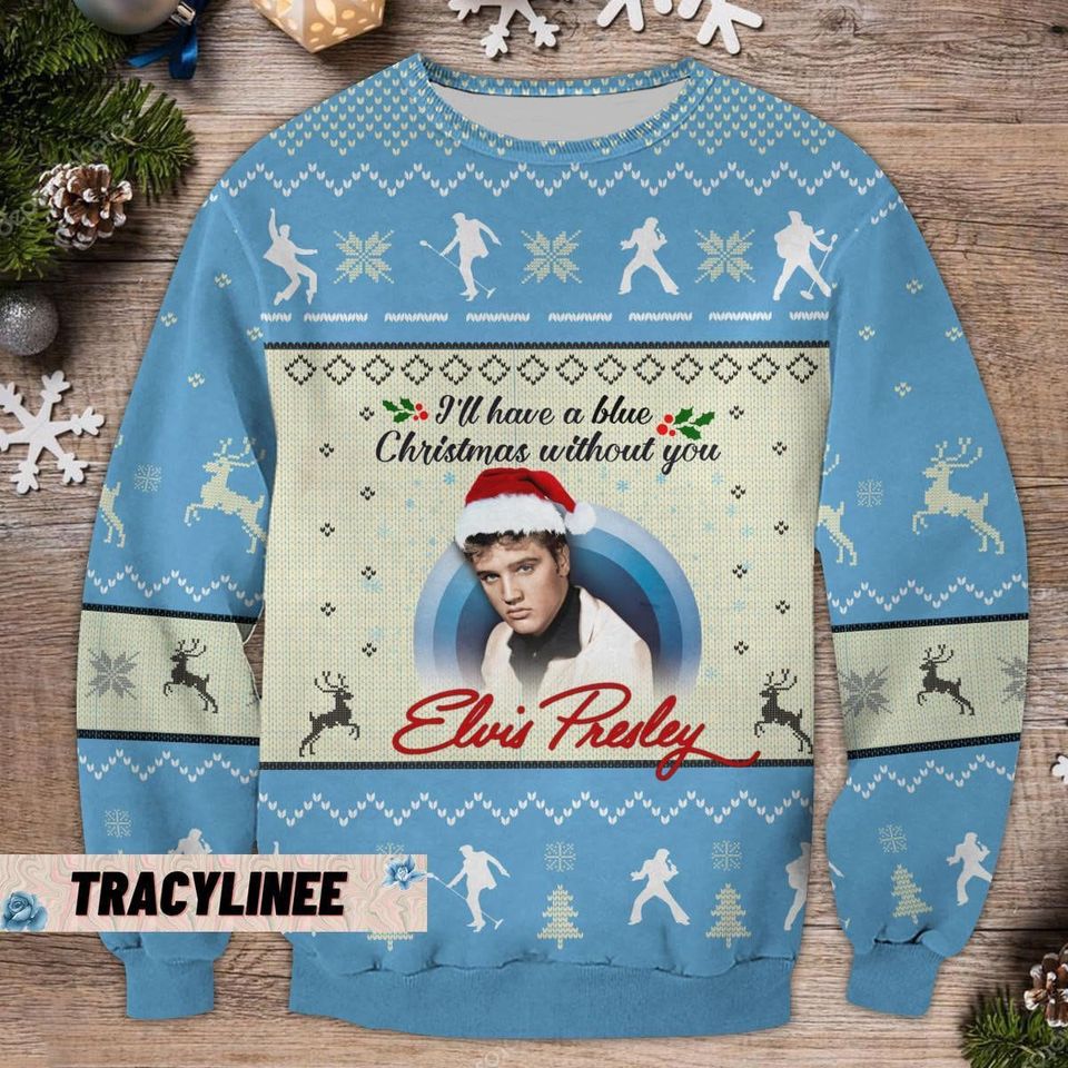 Christmas Gift, Elvis Christmas 3D Sweater