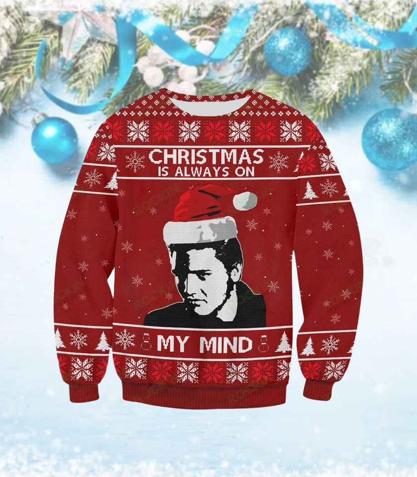 Christmas Gift, Elvis Presley Ugly Sweater, Elvis Presley Christmas Sweater