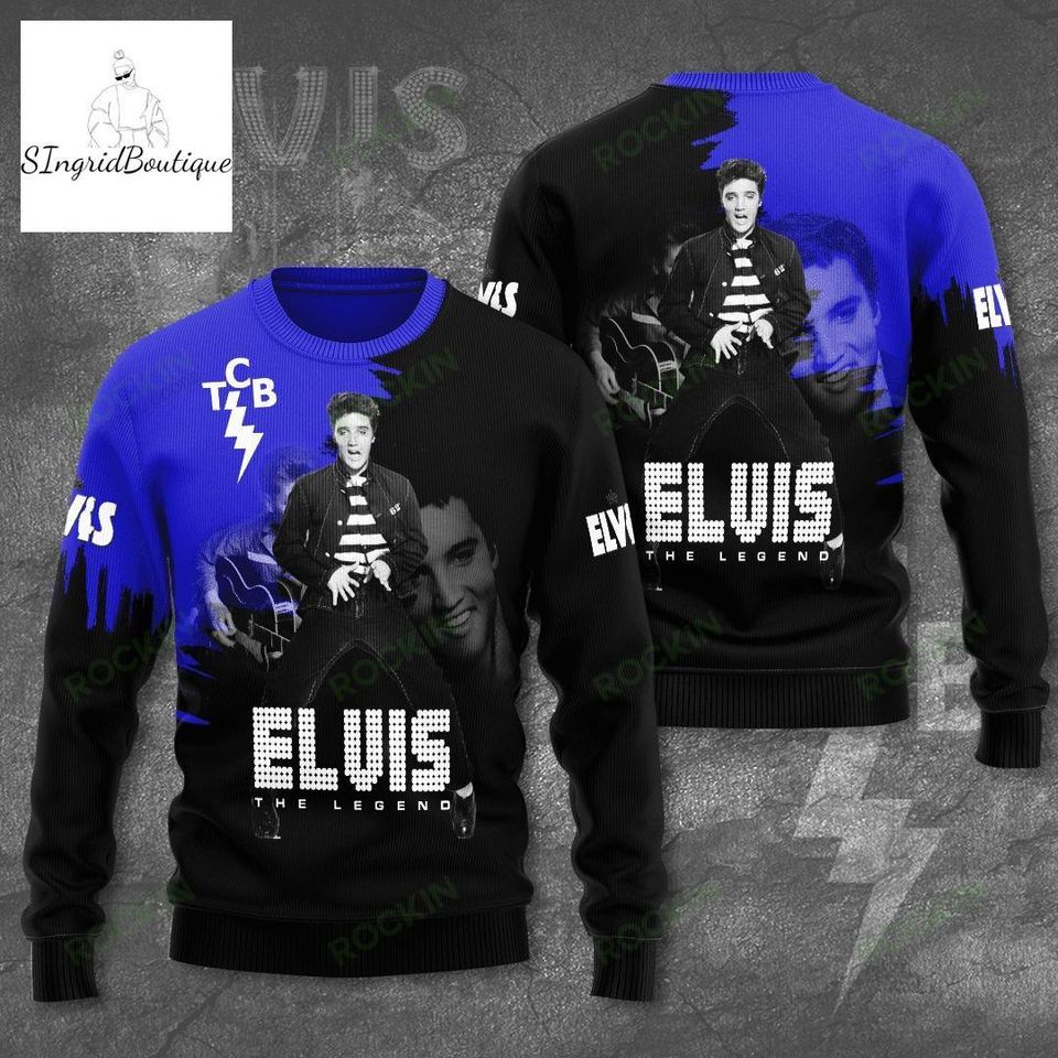 Christmas Gift, Elvis Presley Ugly Sweater, Elvis The Length Sweater