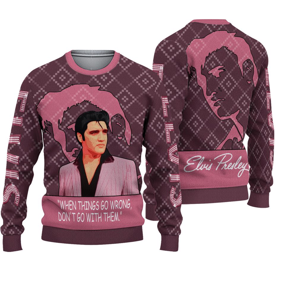 Christmas Gift, Elvis Presley Ugly Sweater, Elvis Ugly Xmas Sweater