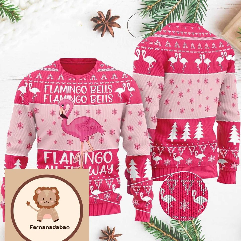 Christmas Gift Flamingo Sweater