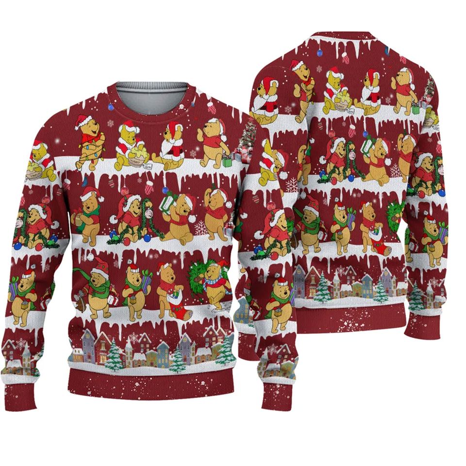 Christmas Gift, Pooh Ugly Christmas Sweater