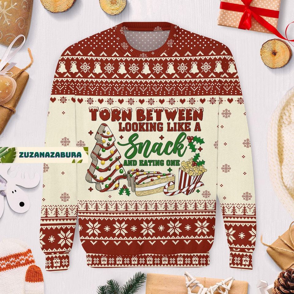 Christmas Gift, Snack And Cake Christmas Sweater - Image 3