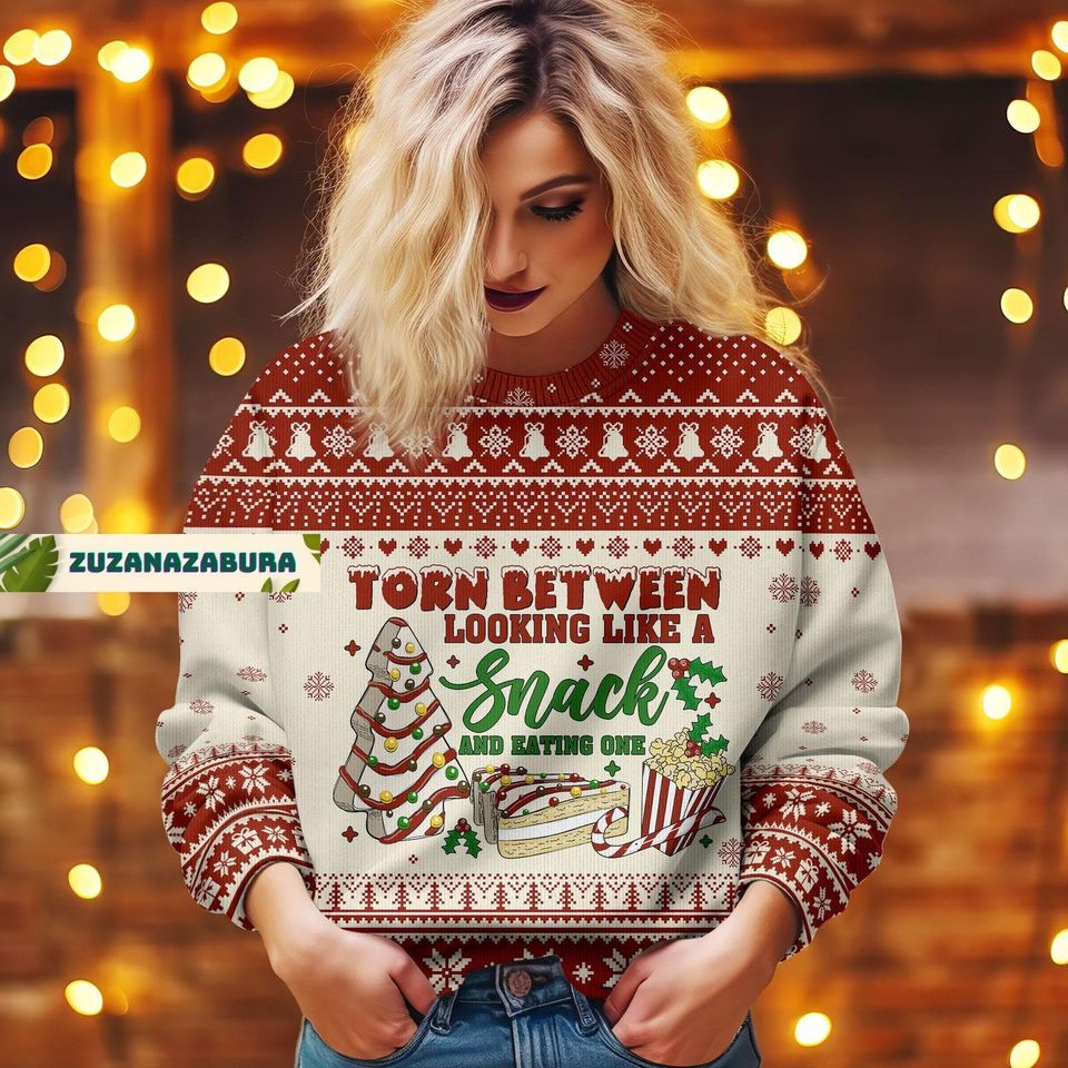 Christmas Gift, Snack And Cake Christmas Sweater - Image 2