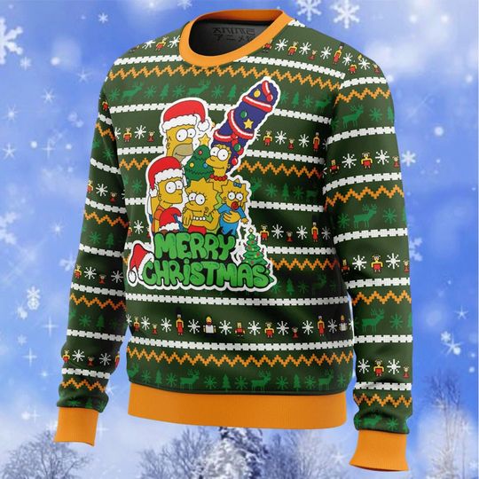 Christmas Gift, The Simpsons Ugly Sweater, Family Tradition The Simpsons Sweatshirt, Cute Simpson Christmas Sweatshirt - Image 6