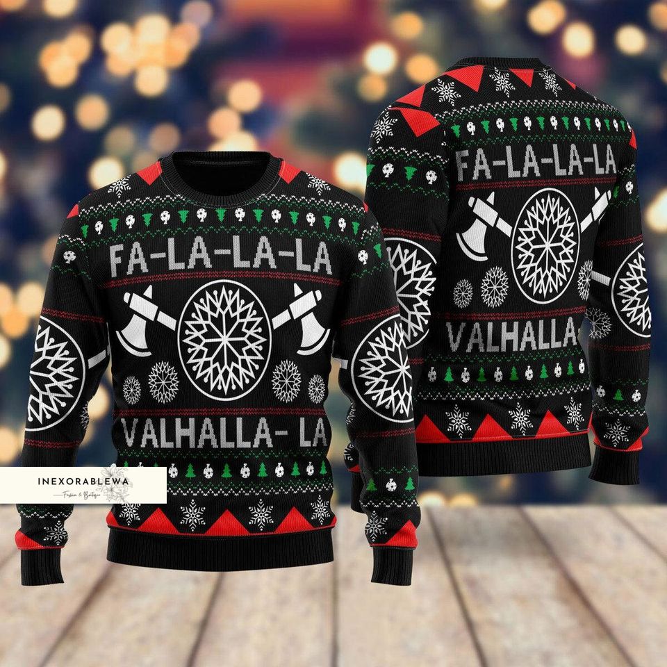 Christmas Gift, Viking Christmas Sweater, Viking Valhalla