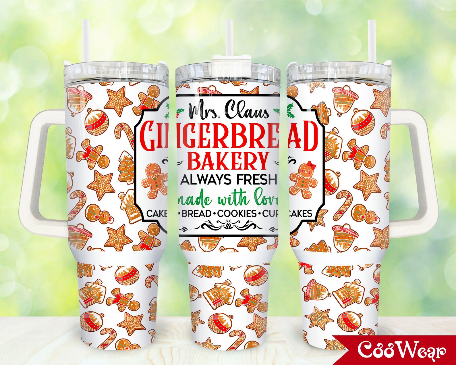 Christmas Gingerbread Bakery Custom Stanley Cup 40 oz 30 oz Tumbler With HandleTVC2301875