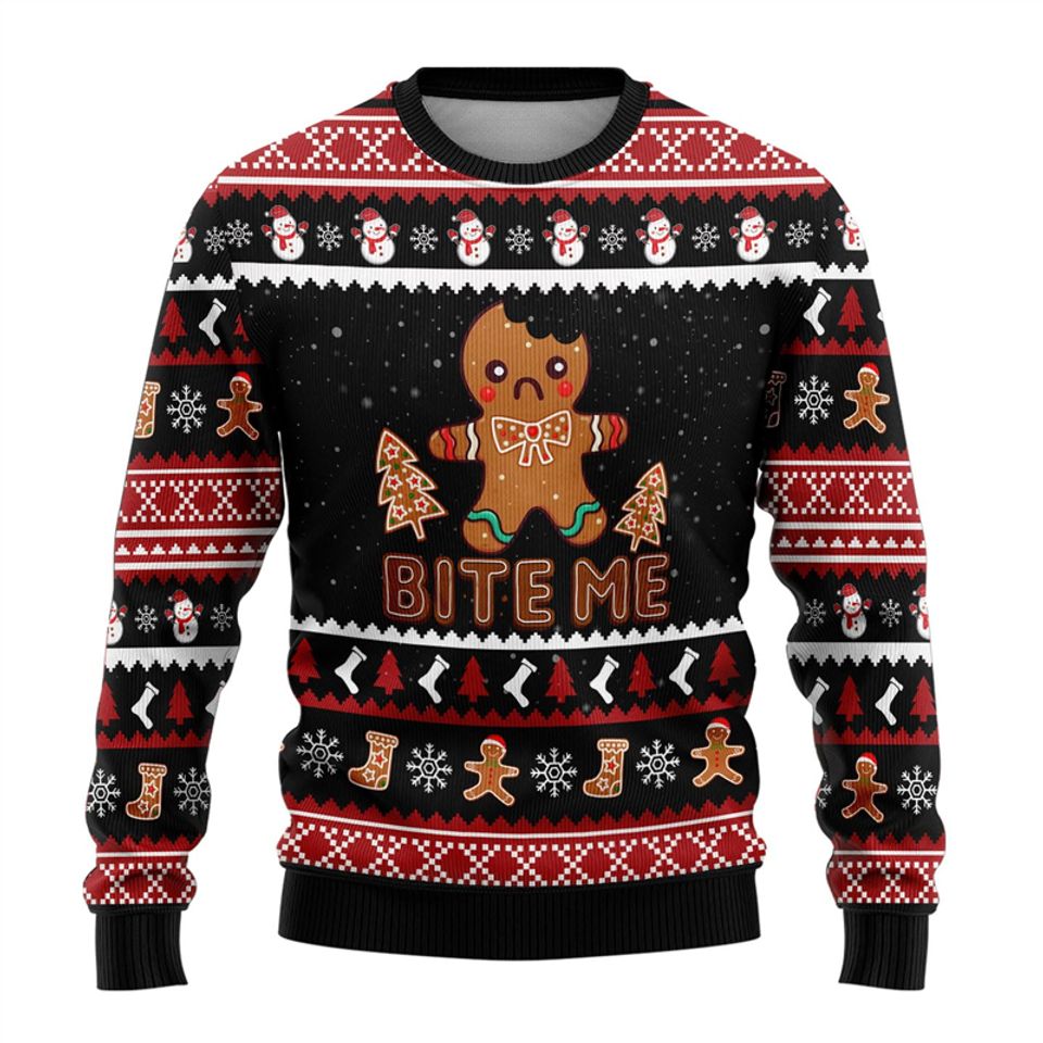 Christmas Gingerbread Graphic Ugly Sweatshirt