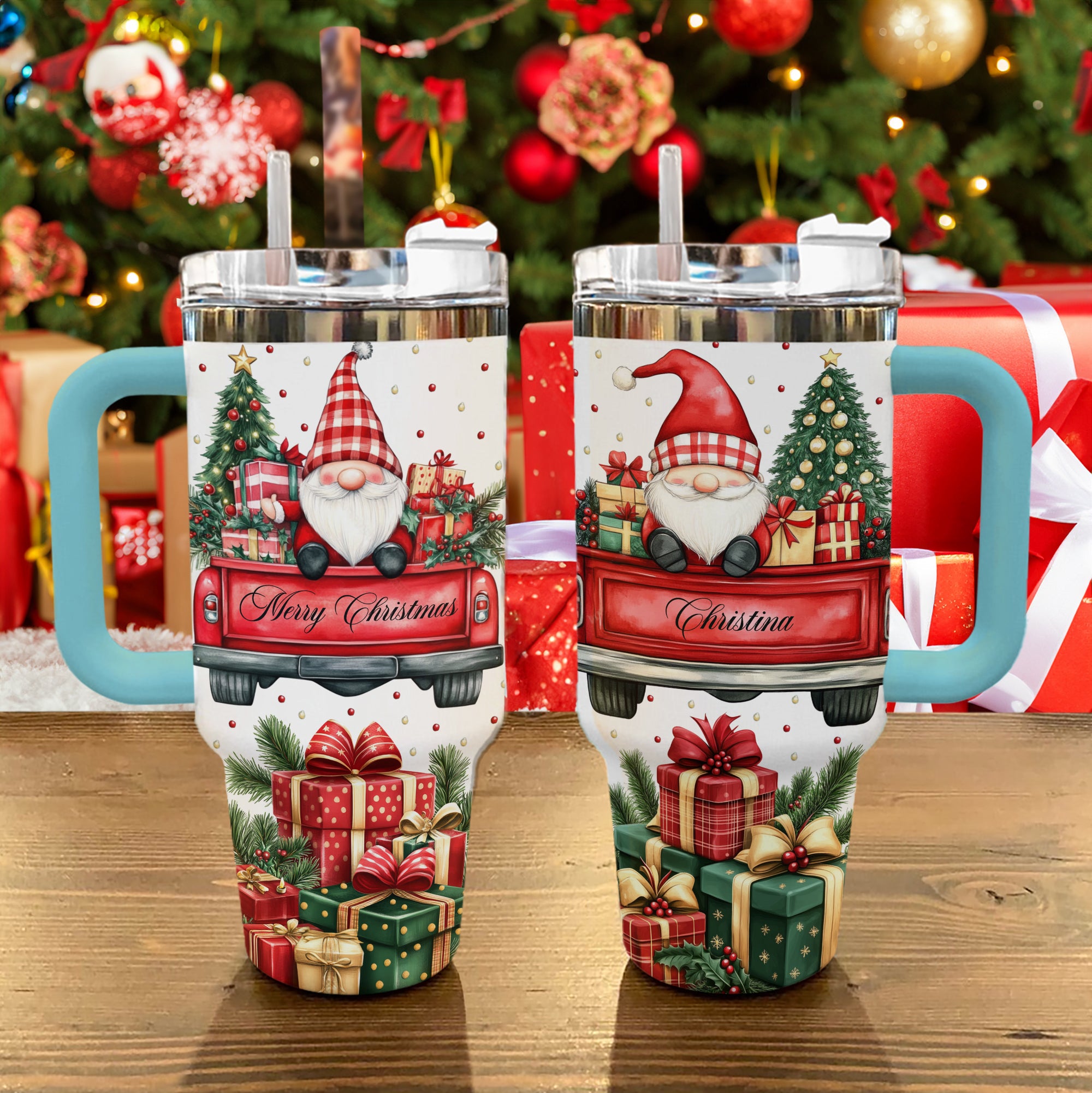 Christmas Gnome Custom Stanley Cup 40 oz 30 oz Tumbler With HandleTVC2301488 - Image 2