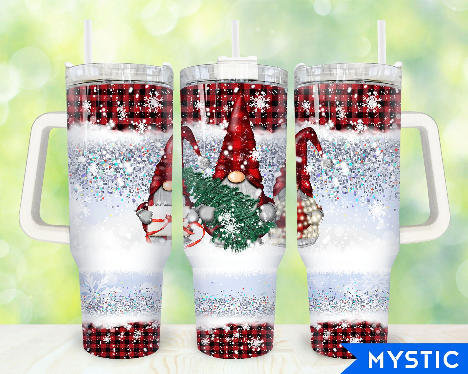 Christmas Gnome Glitter Custom Stanley Cup 40 oz 30 oz Tumbler With HandleTVC2301917