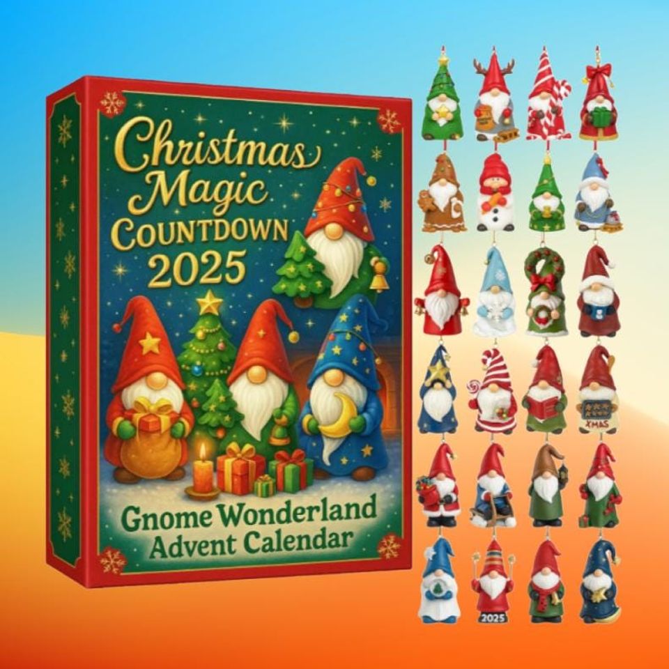 Christmas Gnome Wonderland Advent Calendar Magical Countdown Gift Box