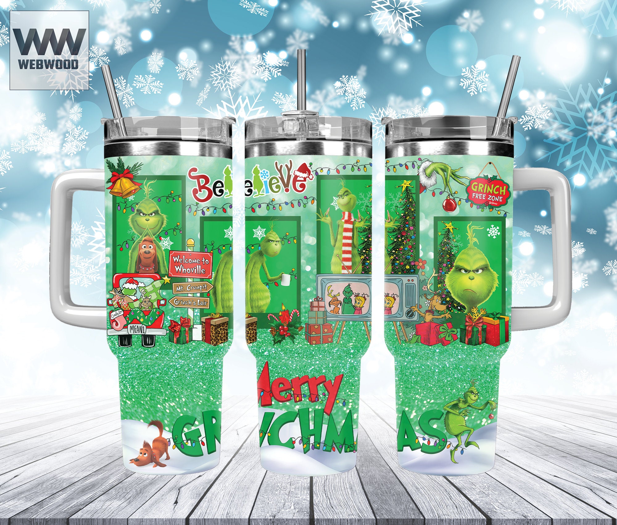 Christmas Grinch Movies Custom Stanley Cup 40 oz 30 oz Tumbler With HandleTVC2301159