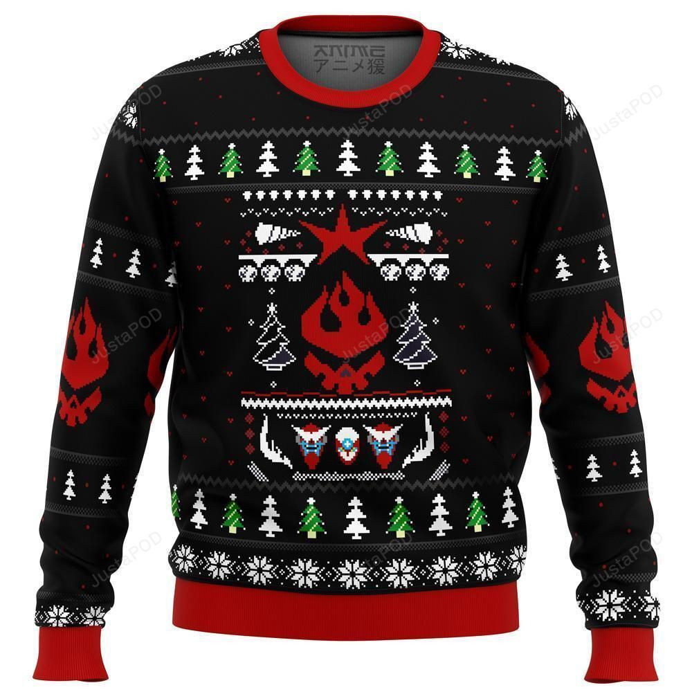 Christmas Gurren Lagann Logo Ugly Christmas Sweater Adult 3D Funny Matching for family