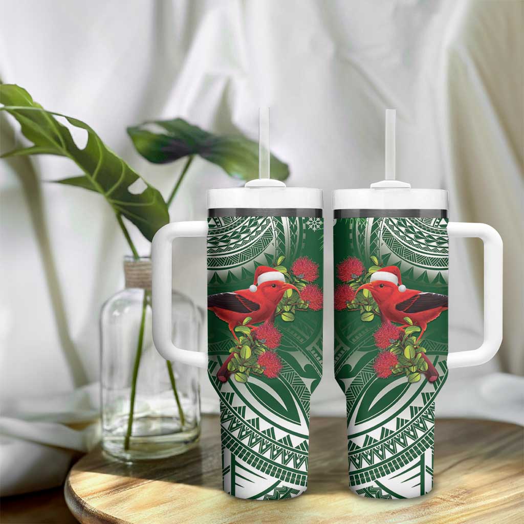 Christmas Hawaii with I’iwi Bird Aloha Mele Kalikimaka Green Art Custom Stanley Cup 40 oz 30 oz Tumbler With HandleTVC2301349 - Image 9