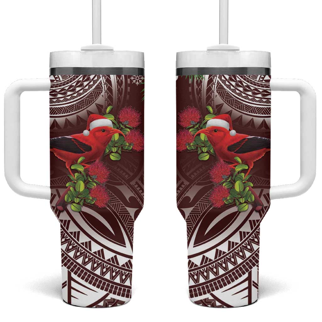 Christmas Hawaii with Iâ€™iwi Bird Aloha Mele Kalikimaka Oxblood Art Custom Stanley Cup 40 oz 30 oz Tumbler With HandleTVC2301362