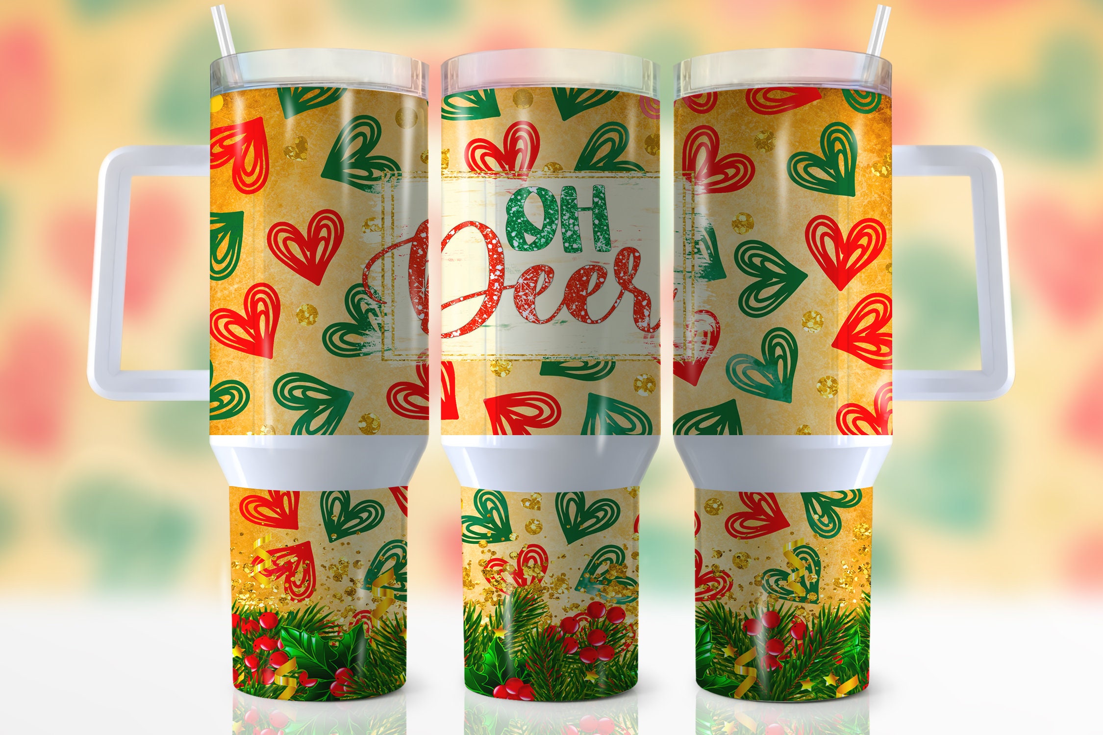 Christmas Hearts Custom Stanley Cup 40 oz 30 oz Tumbler With HandleTVC2301951