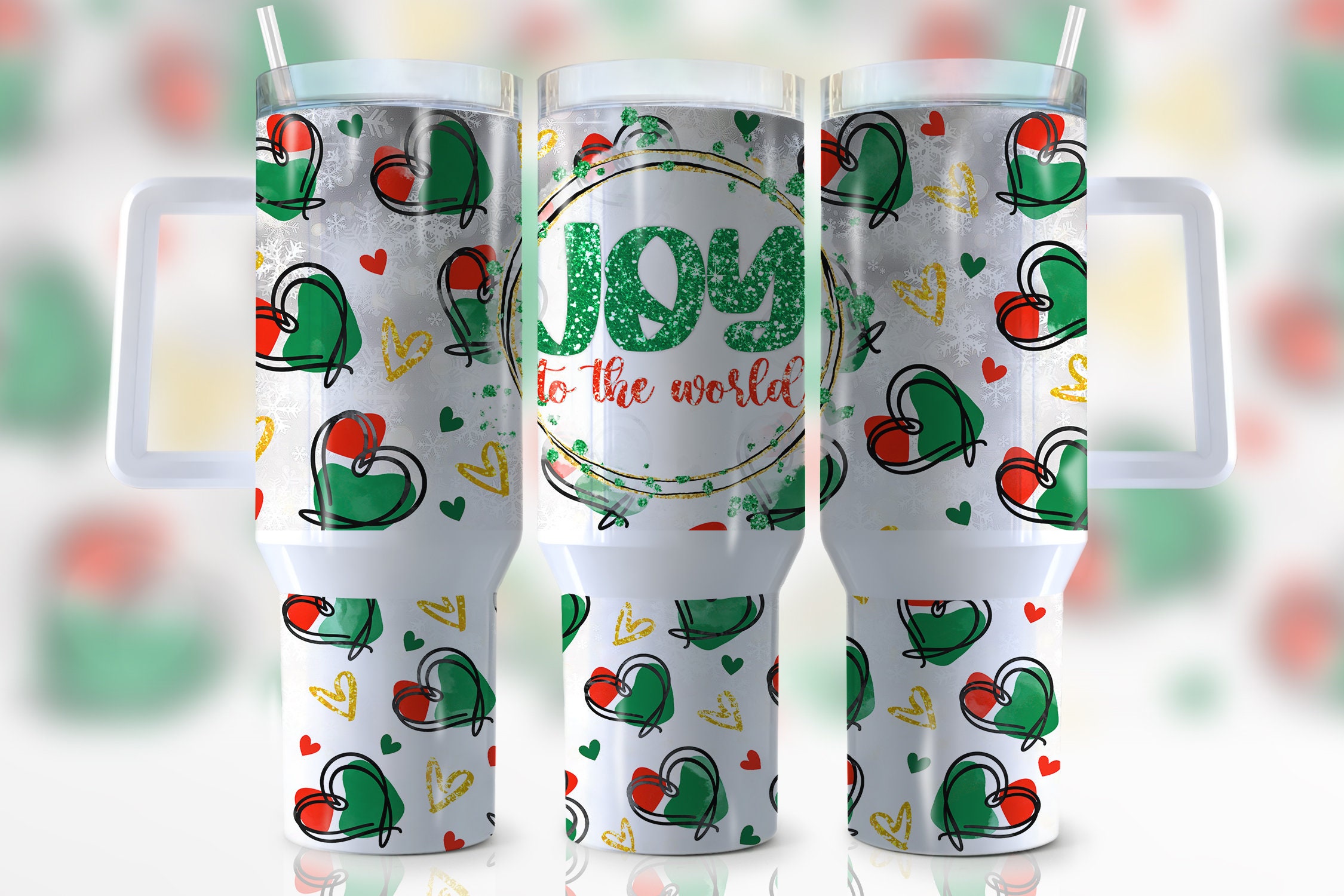 Christmas Hearts Custom Stanley Cup 40 oz 30 oz Tumbler With HandleTVC2301951