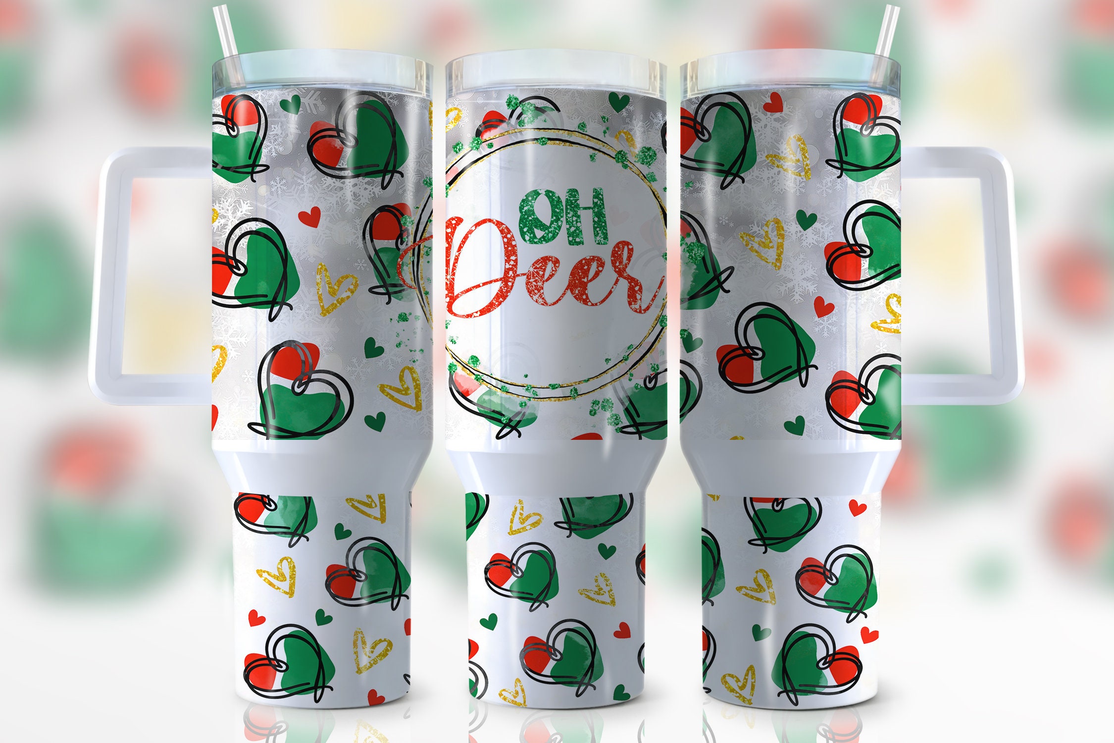Christmas Hearts Custom Stanley Cup 40 oz 30 oz Tumbler With HandleTVC2301953