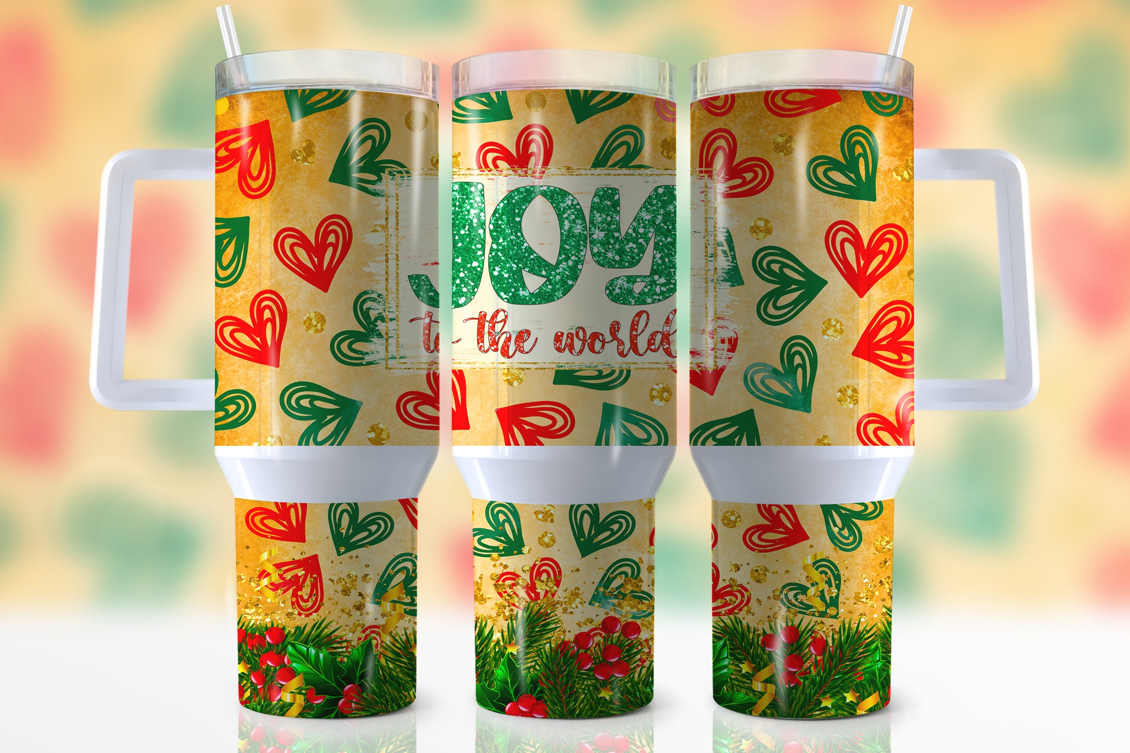 Christmas Hearts Custom Stanley Cup 40 oz 30 oz Tumbler With HandleTVC2301953