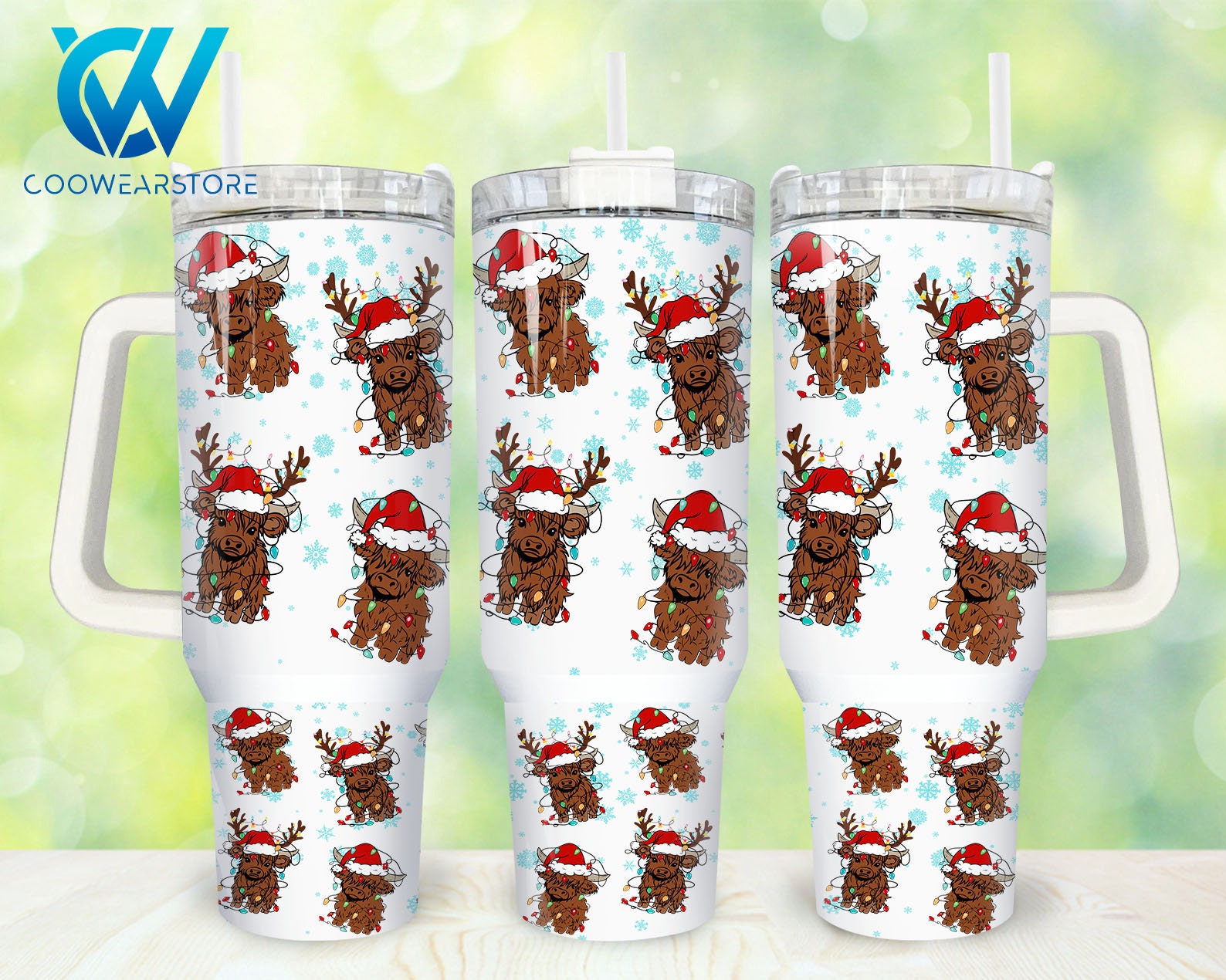 Christmas Highland Cow Custom Stanley Cup 40 oz 30 oz Tumbler With HandleTVC2301874