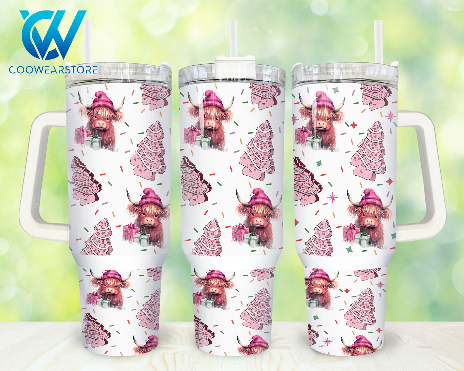 Christmas Highland Cow Custom Stanley Cup 40 oz 30 oz Tumbler With HandleTVC2301877