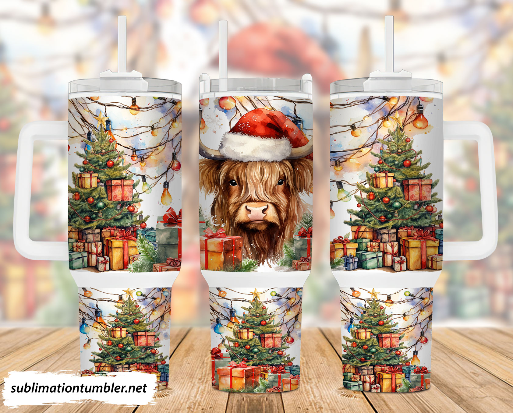 Christmas Highland Cow Custom Stanley Cup 40 oz 30 oz Tumbler With HandleTVC2301900