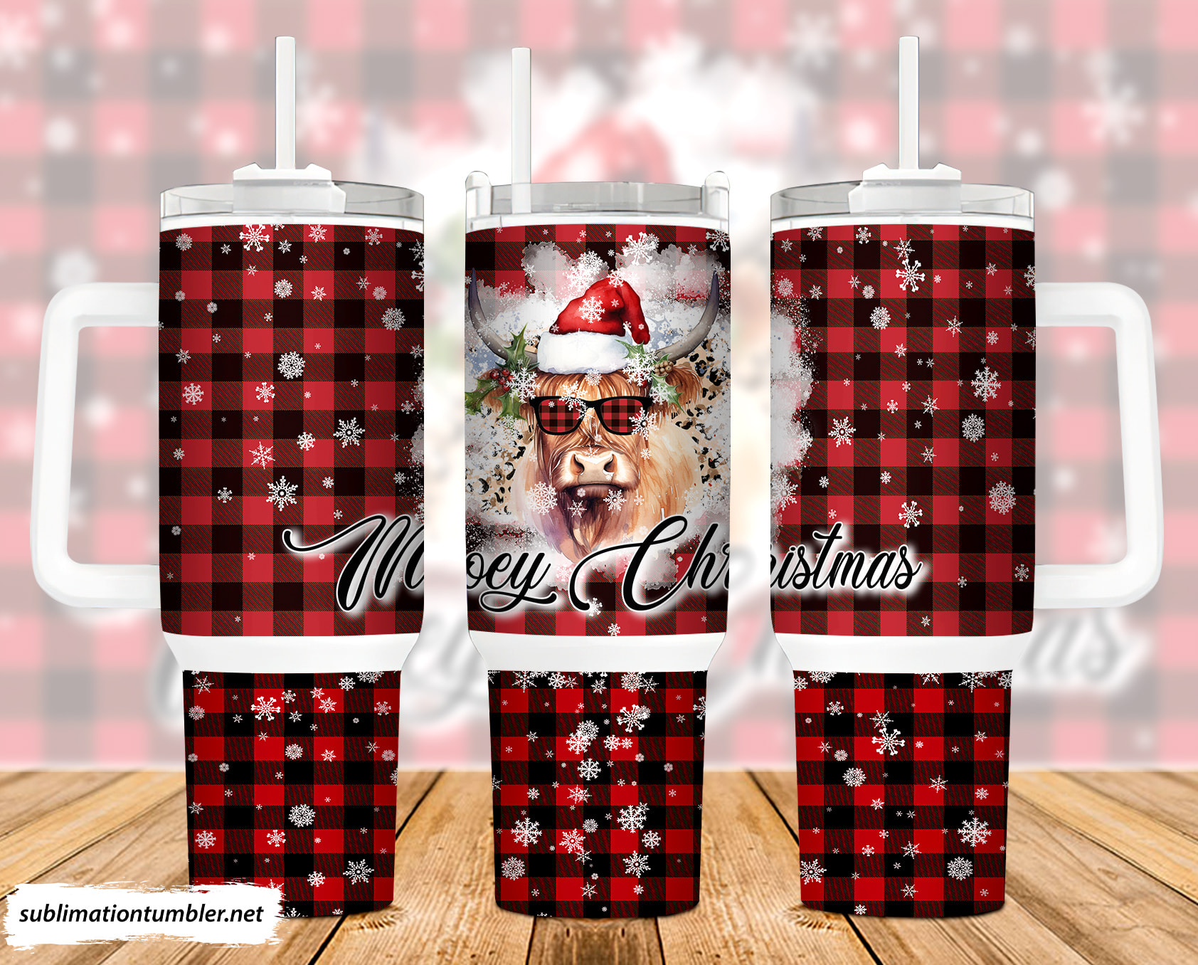 Christmas Highland Cow Custom Stanley Cup 40 oz 30 oz Tumbler With HandleTVC2301902