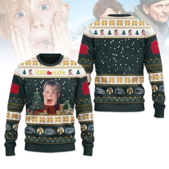 Christmas Home Alone Movie Ugly Sweater, Kevin Mccallister Christmas - Image 8