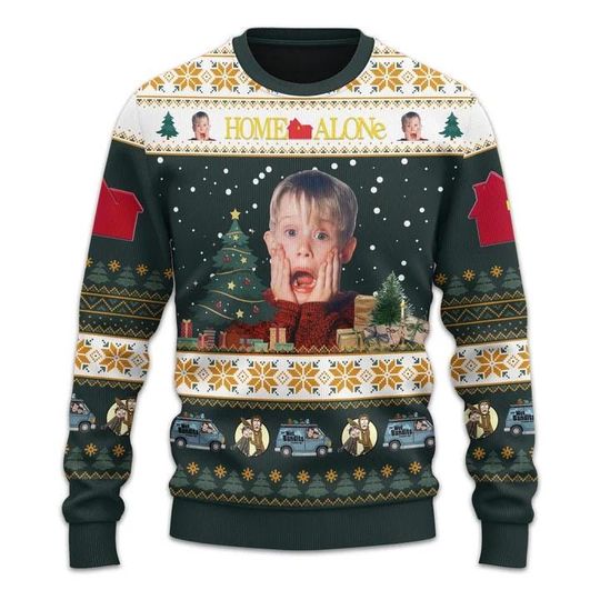 Christmas Home Alone Movie Ugly Sweater, Kevin Mccallister Christmas - Image 9