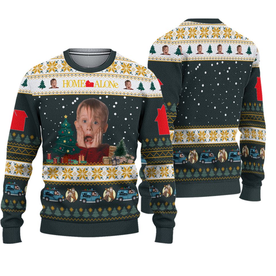 Christmas Home Alone Movie Ugly Sweater, Kevin Mccallister Christmas Sweater
