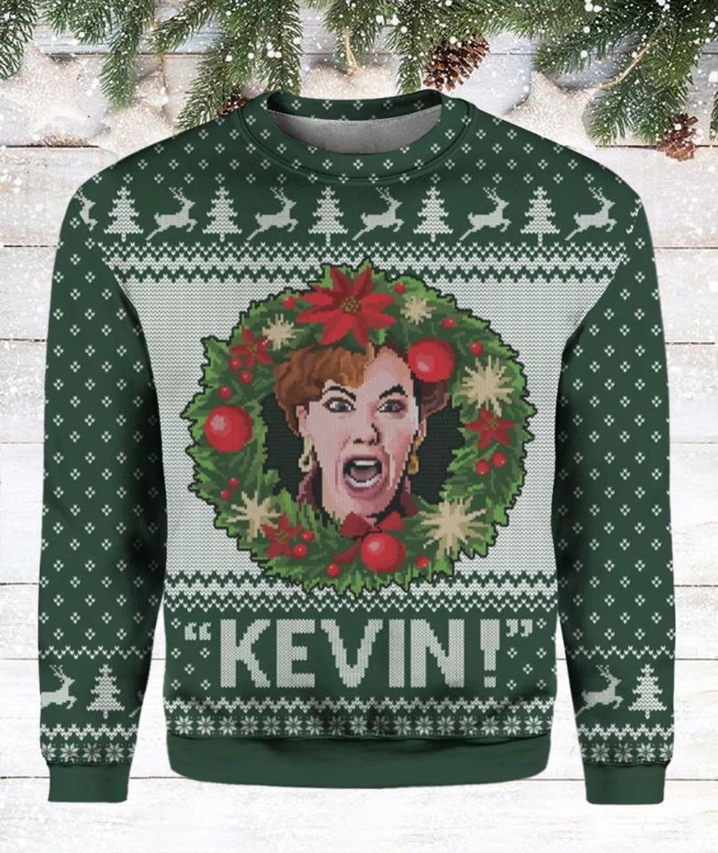 Christmas Home Alone Ugly Sweater, Kevin Meme Xmas Sweater