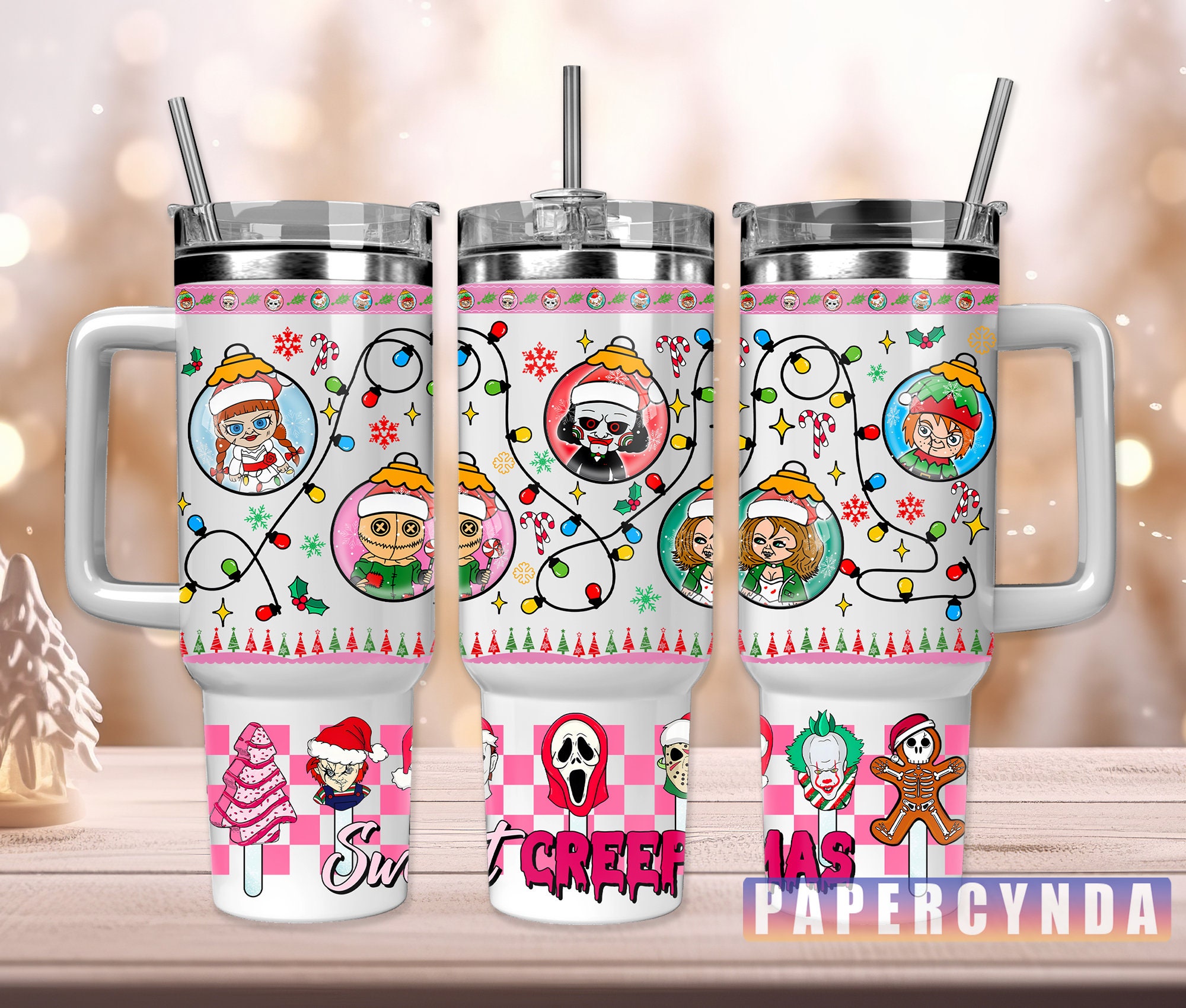 Christmas Horror Characters Custom Stanley Cup 40 oz 30 oz Tumbler With HandleTVC2301846