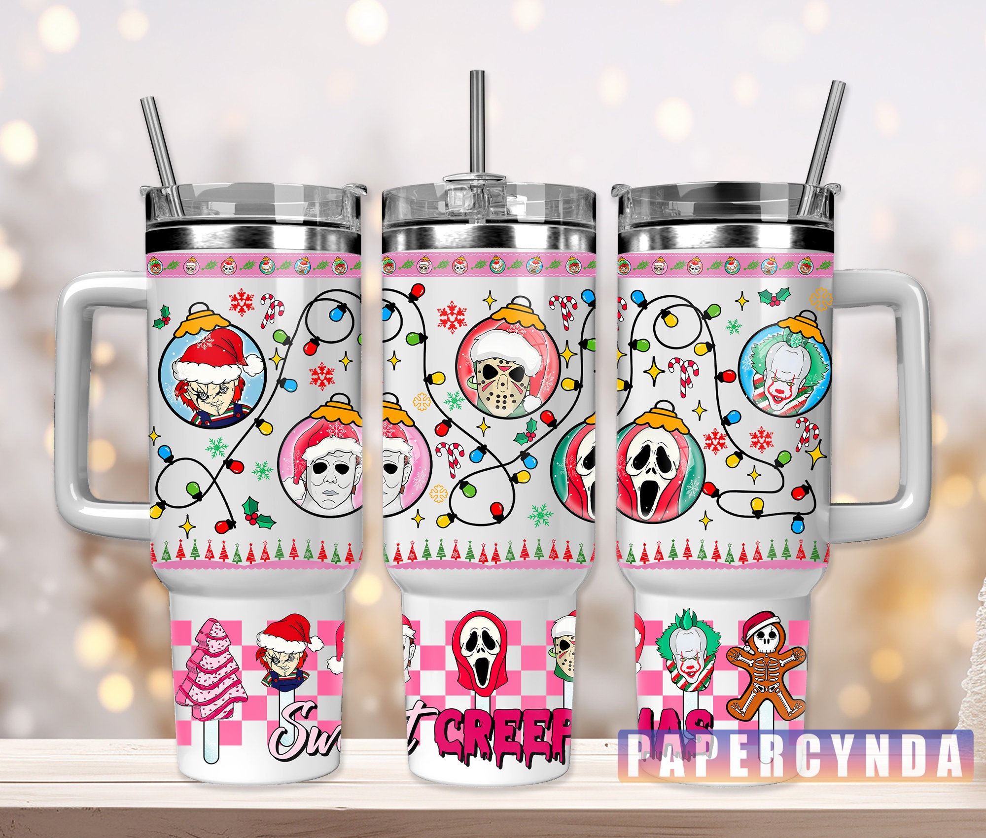Christmas Horror Characters Custom Stanley Cup 40 oz 30 oz Tumbler With HandleTVC2301846