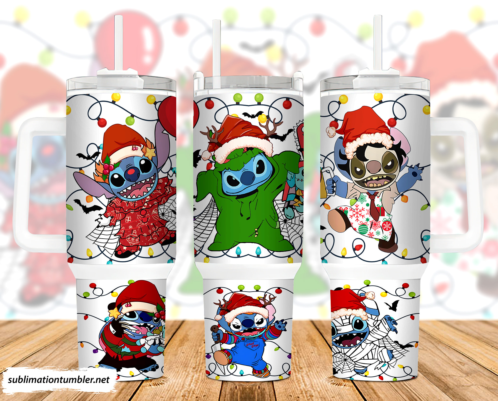 Christmas Horror Stitch Disney Cartoon Custom Stanley Cup 40 oz 30 oz Tumbler With HandleTVC2301898