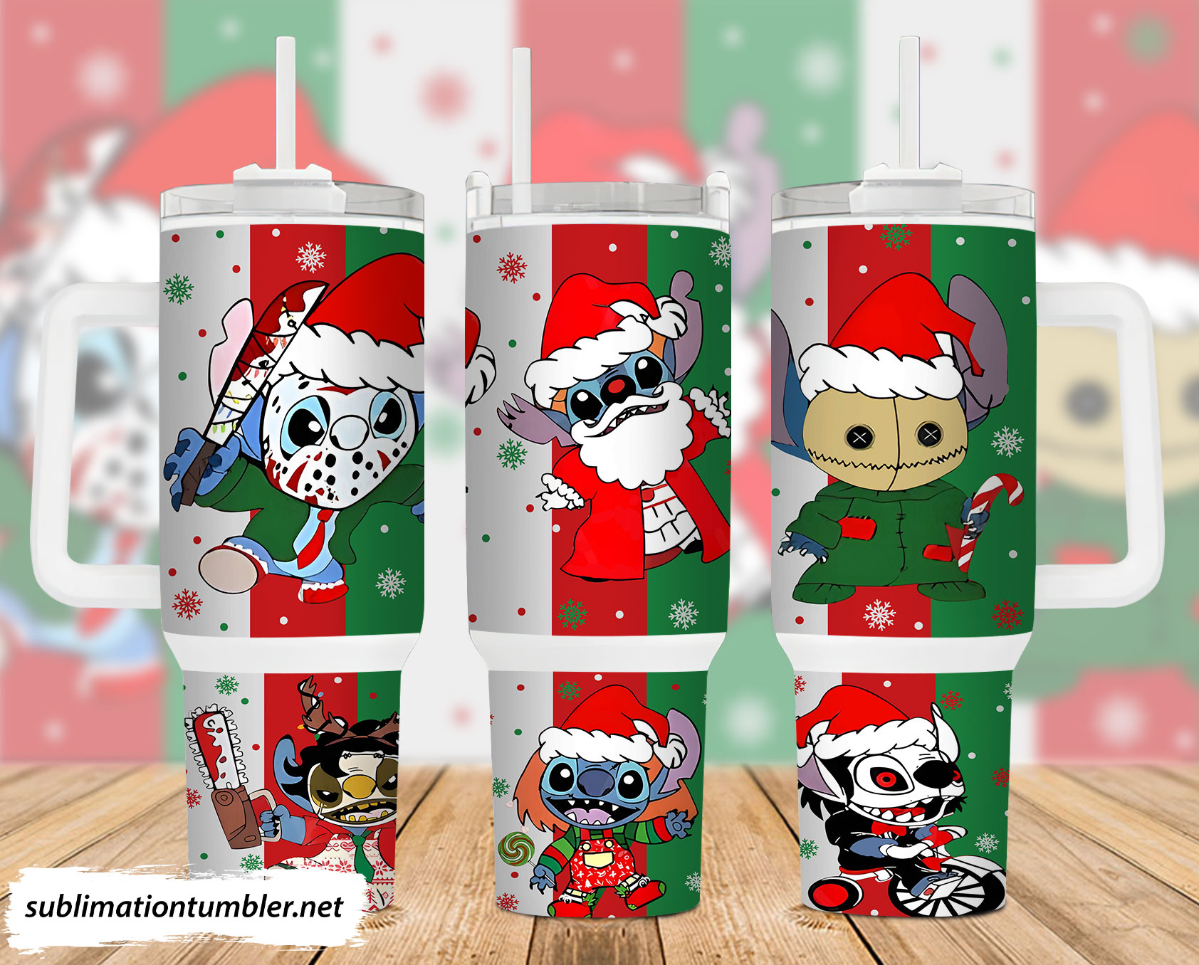 Christmas Horror Stitch Disney Cartoon Custom Stanley Cup 40 oz 30 oz Tumbler With HandleTVC2301898