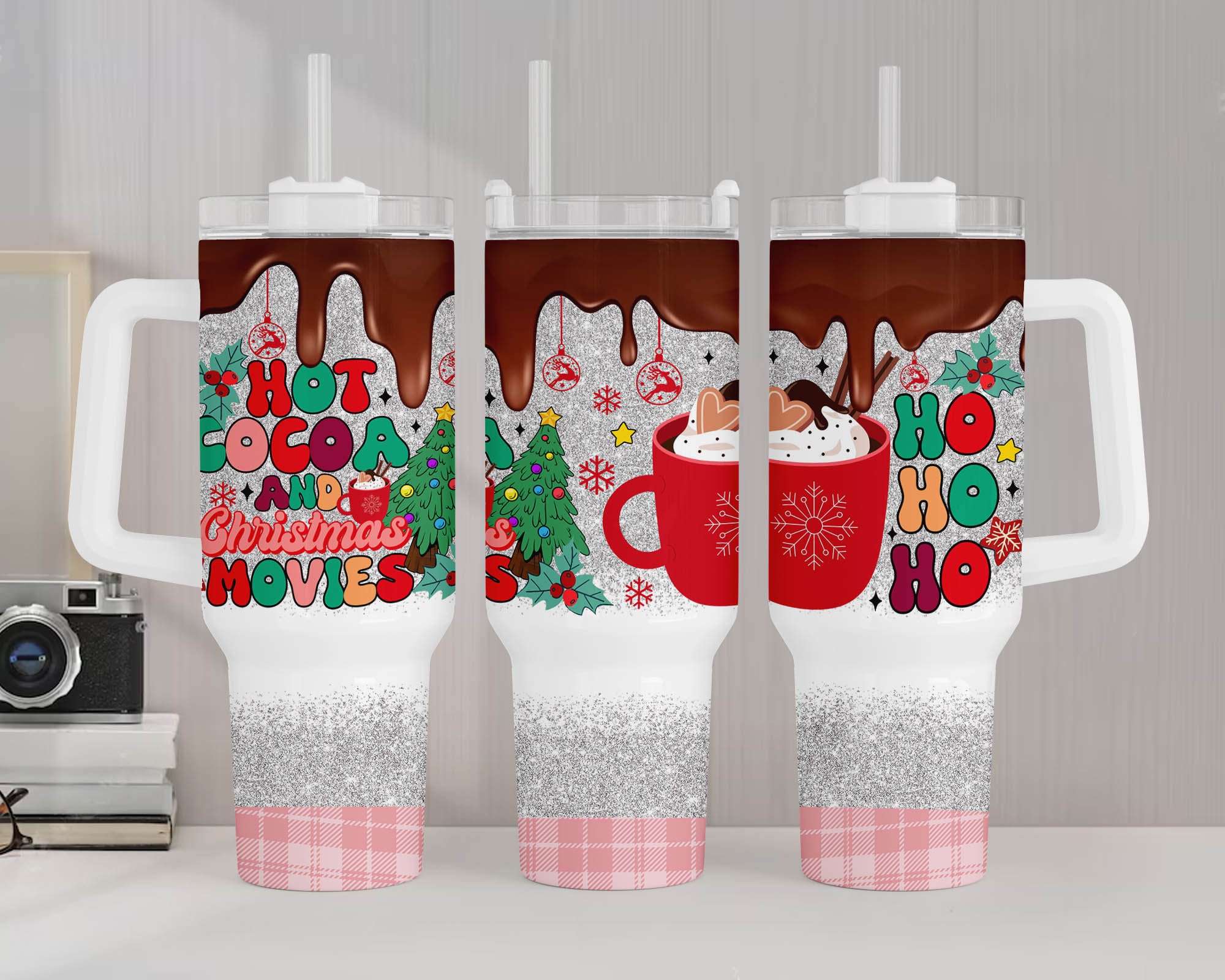 Christmas Hot Cocoa And Movies Custom Stanley Cup 40 oz 30 oz Tumbler With HandleTVC2301960