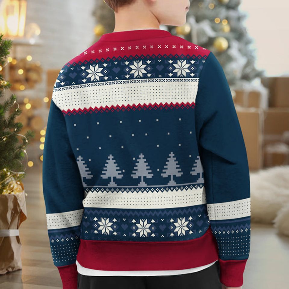 Christmas Is All About The Family Brother, Sister - Family Personalized Custom Ugly Sweatshirt - Image 5