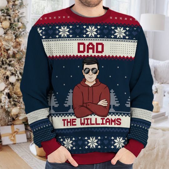 Christmas Is All About The Family Dad, Mom Personalized Sweatshirt - Christmas Gift - Image 6