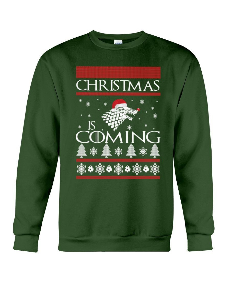 Christmas Is Coming Santa Claus Ugly Christmas Sweater Adult 3D Funny Matching for family